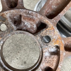 ブラックレーシング 13インチ 4.5J +45? 4穴 軽トラ 軽バン ハイゼット アルミホイール 旧車 当時物 8スポーク 4本セット ハヤシ ロンシャンの画像