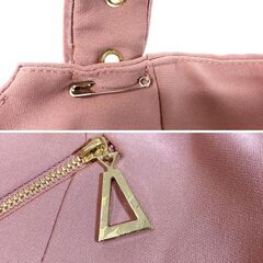 【an / アン】フロントジッパー ベルトデザイン タイトミニドレス ピンク キャバドレスの画像