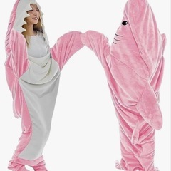 ピンクサメ 着ぐるみ パジャマ ハロウィンコスプレの画像