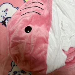 ピンクサメ 着ぐるみ パジャマ ハロウィンコスプレの画像