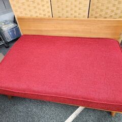 unico ALBERO 2人掛けソファ カバーリングソファ 赤系 長椅子 ウッドフレーム 2シーター アームレス ウニコ アルベロ 札幌 北20条店の画像