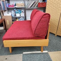 unico ALBERO 2人掛けソファ カバーリングソファ 赤系 長椅子 ウッドフレーム 2シーター アームレス ウニコ アルベロ 札幌 北20条店の画像