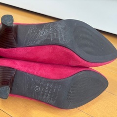 WA Oriental Traffic　オリエンタルトラフィック　スウェードパンプス　スエード 細ヒール 赤パンプスの画像