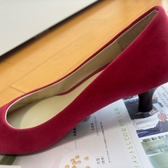 WA Oriental Traffic　オリエンタルトラフィック　スウェードパンプス　スエード 細ヒール 赤パンプスの画像