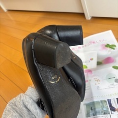 JELLY BEANS ブラックリボンパンプス スカーフ　ローファーパンプスの画像