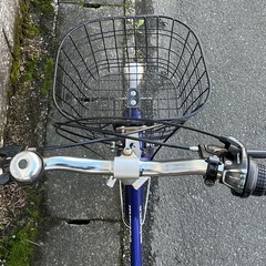 ＜整備済・美品車＞ミラノ・20インチ折りたたみ自転車・LEDオートライト・シマノ外装6段変速 ブルーの画像