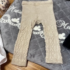 80サイズ　ユニクロパンツ　タイツ　スパッツ　3本セットの画像