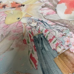 友風子イラスト額入りの画像