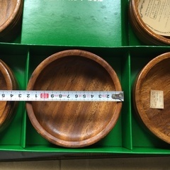 天然木アカシアのボウル12.5cm5皿入りです。の画像