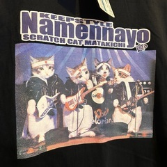 【新品タグ付き】なめんなよ Tシャツ Mサイズ ブラック 猫デザイン の画像