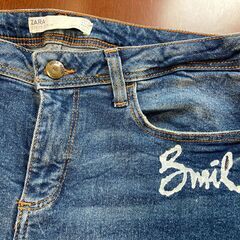 ★スマイル×ZARAデニム★オリジナルペイント★❷の画像