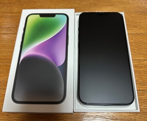 【極美品】iPhone14 128GB ミッドナイト SIMロックなし バッテリー容量95% △判定返金対応