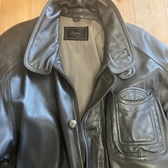 黒革 ジャケット_ サイズLの画像