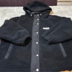 【美品】JaVa ジャバ ボアジャケット フーディ ブラック オーバーサイズ の画像