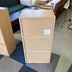 K2510-387 コーナン カラーボックス② ナチュラル キズ汚れ有りの画像