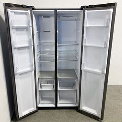 高年式 2025年製 AQUA/アクア 2ドア冷凍冷蔵庫 475L 192L大容量フリーザー AQR-SBS48R ダークシルバー 中古家電 店頭引取歓迎 uR10193の画像
