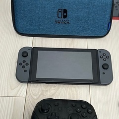 【美品】ニンテンドーSwitch本体(箱あり)Proコン+SDカード+専用ポーチ+モンハンRISEの画像