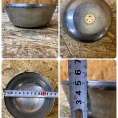 C(7611) ステンレス 韓国食器 茶碗 15個 業務用 厨房用品 飲食店 店舗用 韓国料理の画像