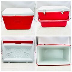 【‼️アウトドアなど🏕️】🧊Coleman コールマン クーラーボックス3点セット✨（赤・青×2）✨簡易清掃・現状品❗️の画像