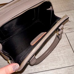 【美品】2way ショルダーバッグ ハンドバッグ グレージュ ベージュ系 上品カラーの画像