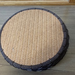 丸型座布団 2枚セット／通気性◎ クッション 座椅子・和室・夏用にの画像