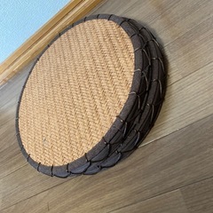 丸型座布団 2枚セット／通気性◎ クッション 座椅子・和室・夏用にの画像