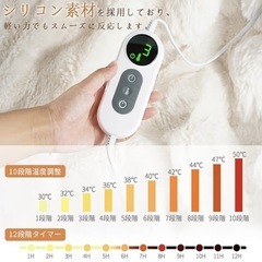 ふわもこラビット調電気毛布130×190cm　の画像