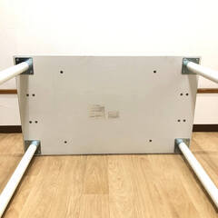 ss7816　平机 白 幅100cm ワークデスク ホワイト フリーデスク 学習机 事務机 シンプル パソコンデスク 仕事 勉強 つくえ ニトリ プレフェ 中古の画像