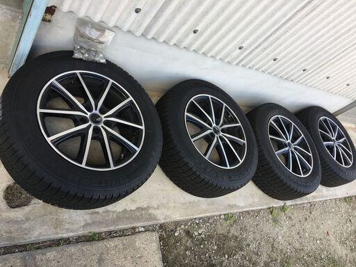 DUNLOP　スタッドレス　4本セット　タイヤ　ホイール　225/60R17　5穴　　アルファード　ヴェルファイア