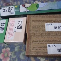 未使用 お香 5点 （マッチ箱＆コーン＆スティック）セット 《総額1000円分》お譲りします。の画像