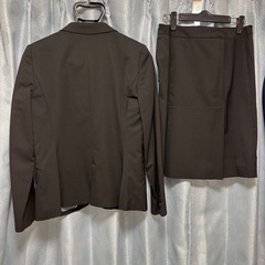 リクルートスーツ 就活 レディーススーツ セットアップ ジャケット スカート ブラック 2点セットの画像