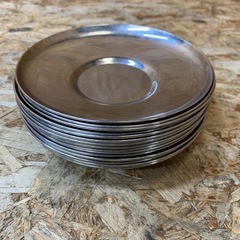 C(7612) ステンレス 小皿 15個セット 直径14.5cm 円形 丸型 18-8 食器 薬味入れ 業務用 飲食店 店舗用 厨房用品の画像