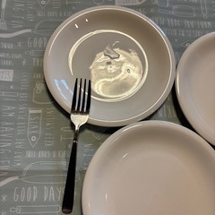 お皿　　シンプル　白の画像