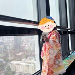 子供用 花柄 晴れ着セットの画像