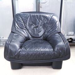 1人掛け本革ソファ　リユース品　価格　7,700円の画像