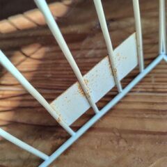 レトロ スチールラック カバー 台 大きなザル用途にもの画像
