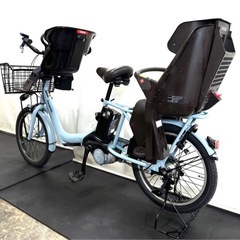 1年保証 送料無料　新型　パナソニック　ギュット　水色　人気　電動アシスト自転車　g130の画像