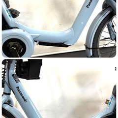 1年保証 送料無料　新型　パナソニック　ギュット　水色　人気　電動アシスト自転車　g130の画像