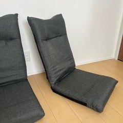 アイリス座椅子　リクライニング ほぼ新品2個セット　グレーの画像