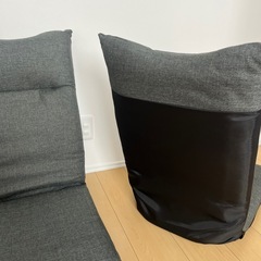 アイリス座椅子　リクライニング ほぼ新品2個セット　グレーの画像