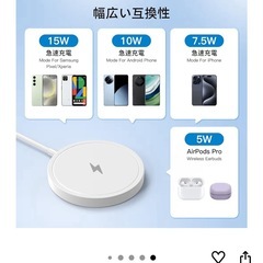 MagSafe iPhone充電器　Qi マグネット　タイプCDの画像