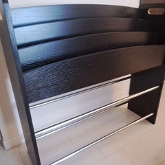 木製絵本ラック 収納ボックス付きの画像