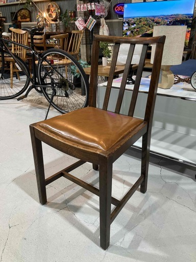 G27★アンティークチェア★ダイニングチェア イス 木製 イギリス 英国 ブリティッシュ 椅子 幅44cm コンパクト