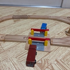 木製の列車　レール他の画像