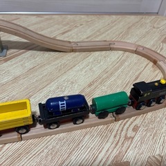 木製の列車　レール他の画像