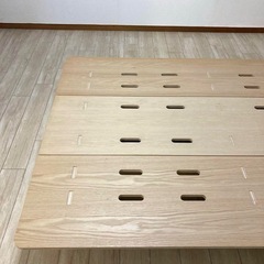 【自社配送エリア内限定販売】超美品/Koalaレッドオーク素材ダブルサイズベッドフレームの画像