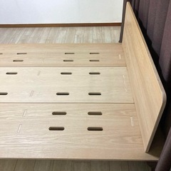【自社配送エリア内限定販売】超美品/Koalaレッドオーク素材ダブルサイズベッドフレームの画像