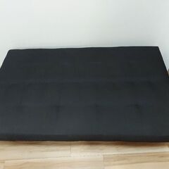 【美品】IKEA 2人掛けソファベッド（カラー:ブラック）約6ヶ月使用｜引っ越しのためお譲りしますの画像