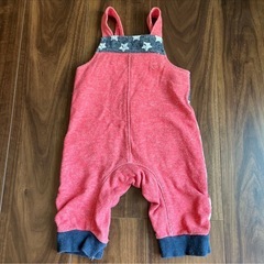 ベビー オーバーオール ロンパース アメリカン柄 80cmの画像