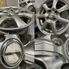 DUNLOP PRD LFM526 社外ホイール 13インチ 4本 5J4HPCD100+35 プロボックス サクシード ヴィッツ パッソ等　(MHX013)クレジットカード QRコード決済可能の画像